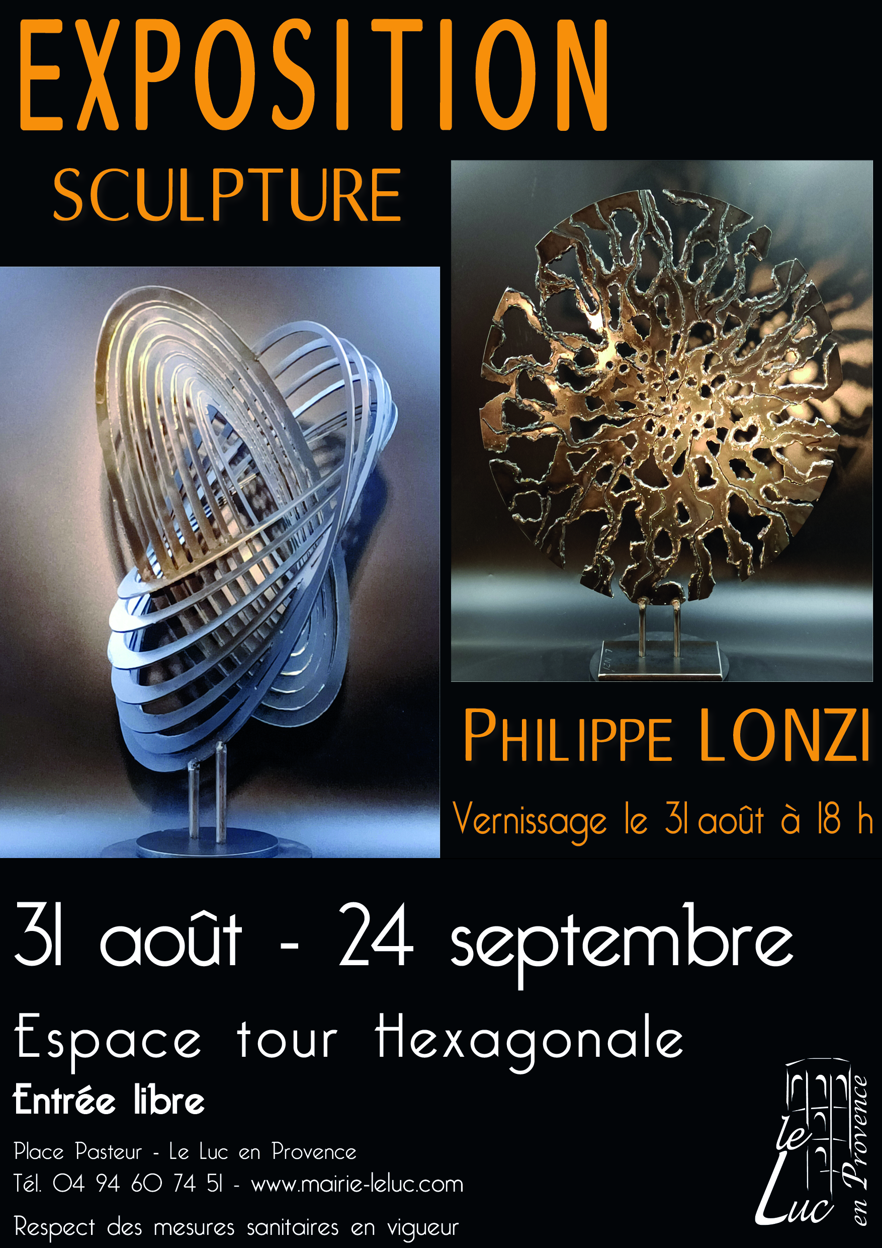 Jusqu’au 24 septembre – Exposition de sculpture de Philippe Lonzi