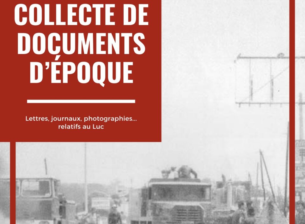 80e ANNIVERSAIRE DE LA LIBÉRATION DU LUC : COLLECTE DE DOCUMENTS D’ÉPOQUE