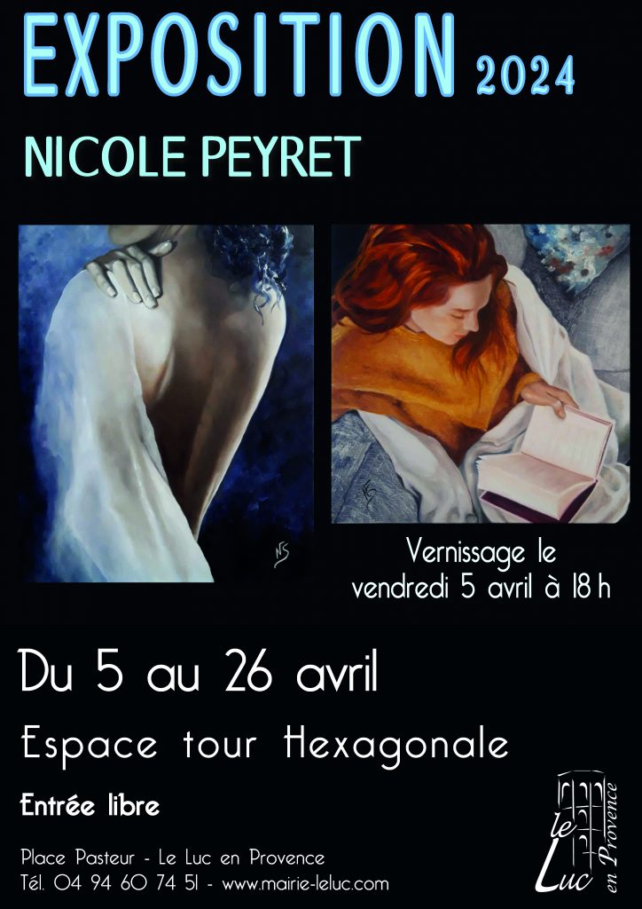 Vendredi 5 avril – Vernissage de l’exposition de Nicole Peyret