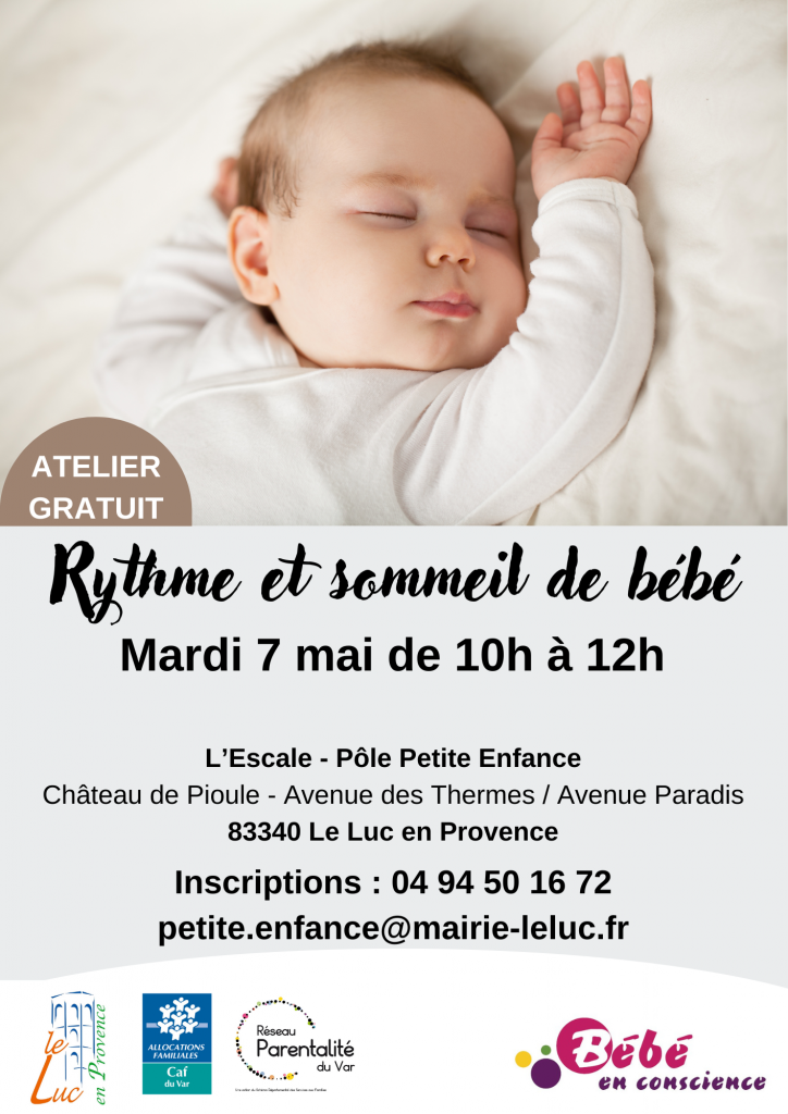 Mardi 7 mai – Atelier : « Rythme et sommeil de bébé »