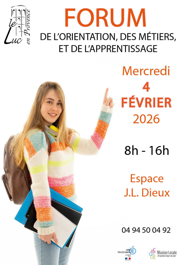 Mercredi 4 février – Forum de l&rsquo;orientation, des métiers et de l&rsquo;apprentissage