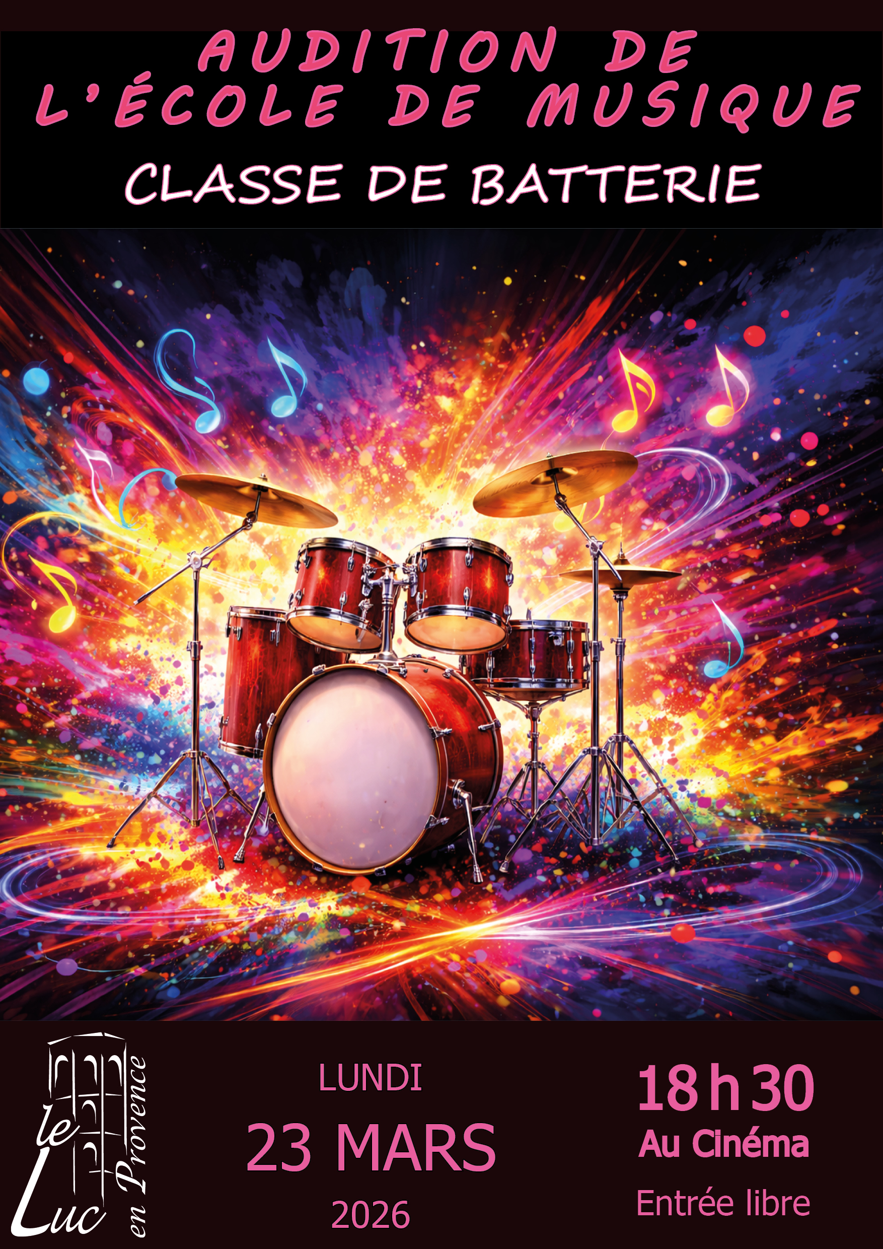 Lundi 23 mars – Audition École de musique