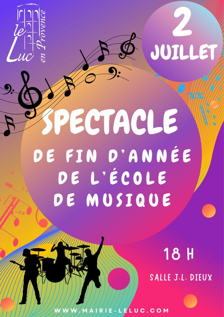 Mercredi 2 juillet – Concert de l’école de musique