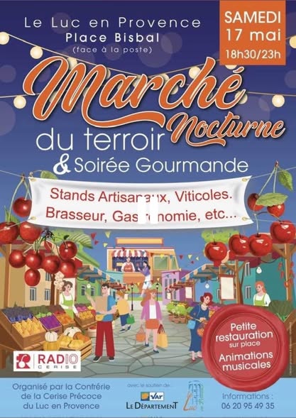 Samedi 17 mai – Marché nocturne et soirée gourmande