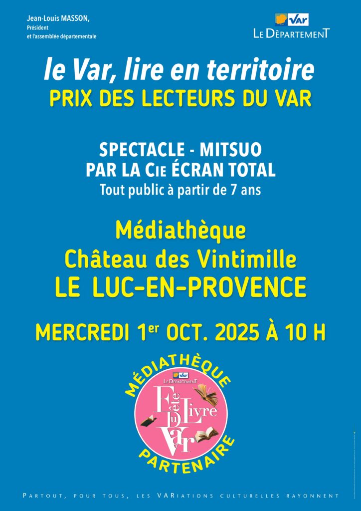 Mercredi 1er octobre – Spectacle à la Médiathèque
