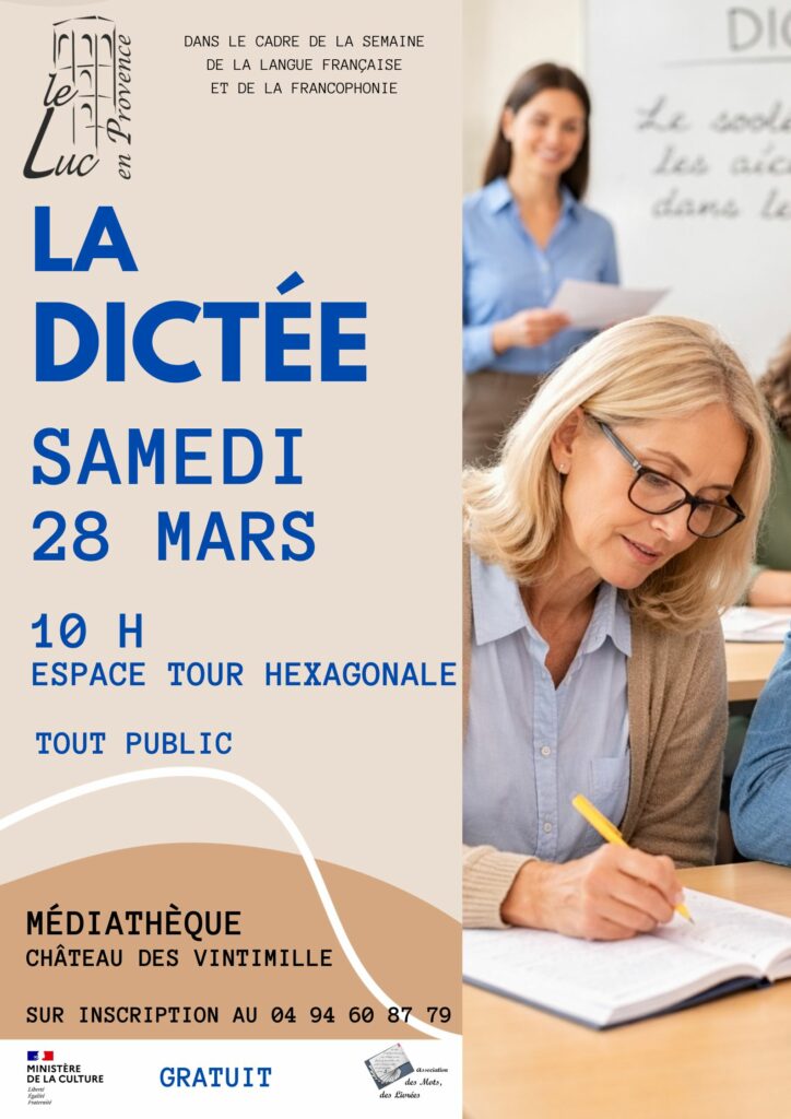 Samedi 28 mars – La dictée