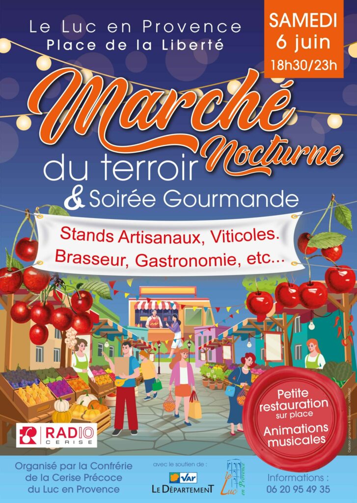 Samedi 6 juin – Marché nocturne et soirée gourmande